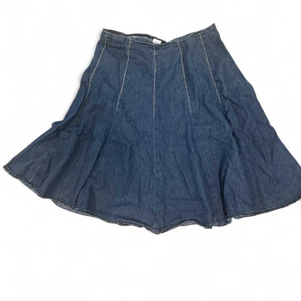 Denim Flared Skirt